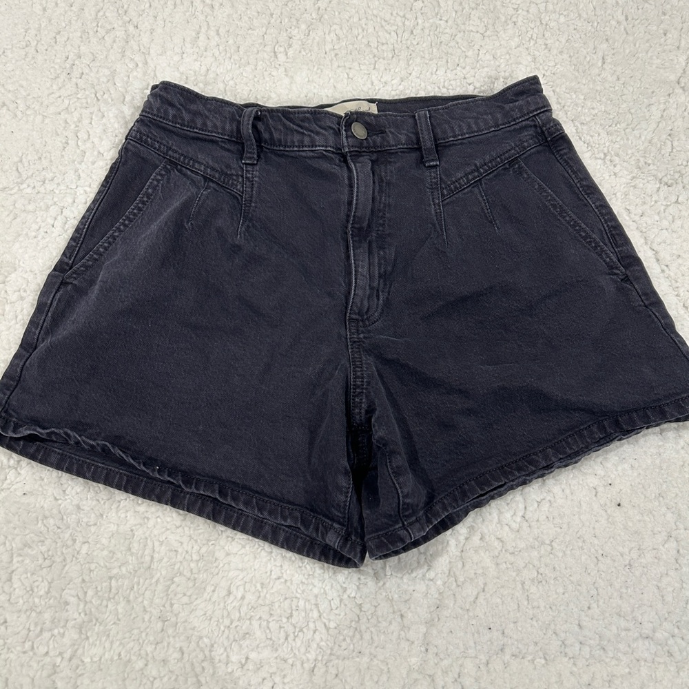 Universal Thread High Rise Midi Shorts - Black Wash
